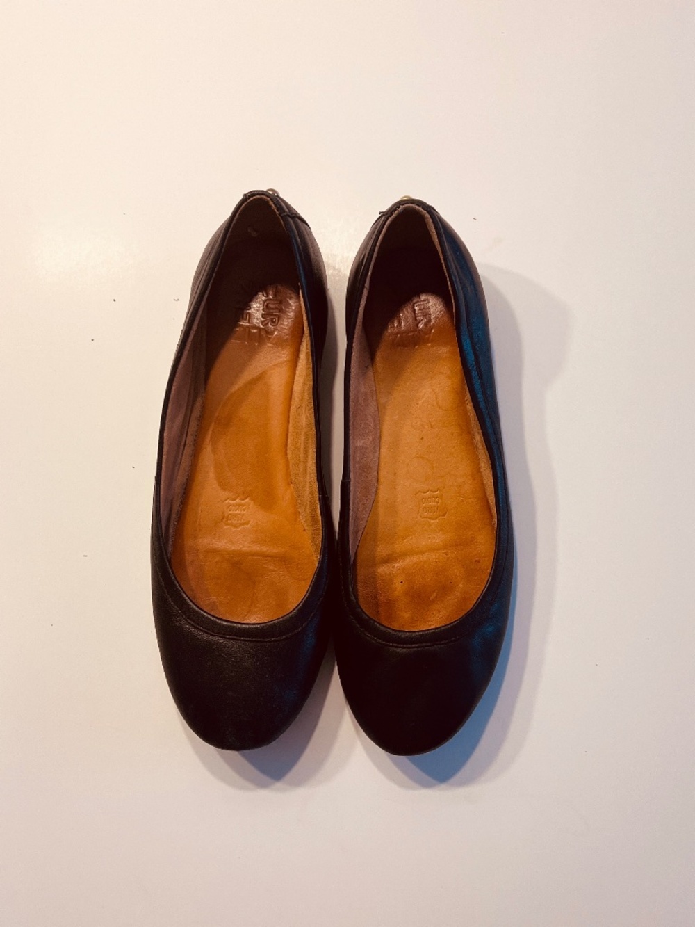 Naturalizer Black Leather Ballet Flats 9N Brittany Lightweight Leather Insole